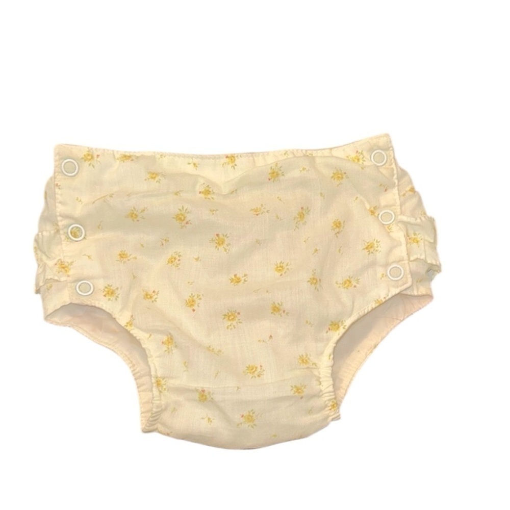 Handi panti by Alexis vintage Yellow Floral Baby diaper cover